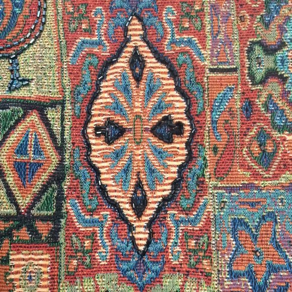 Joseph Ribkoff Trends Womens Beaded Tapestry Jacket Medium Multicolor Full Zip - Picture 4 of 12